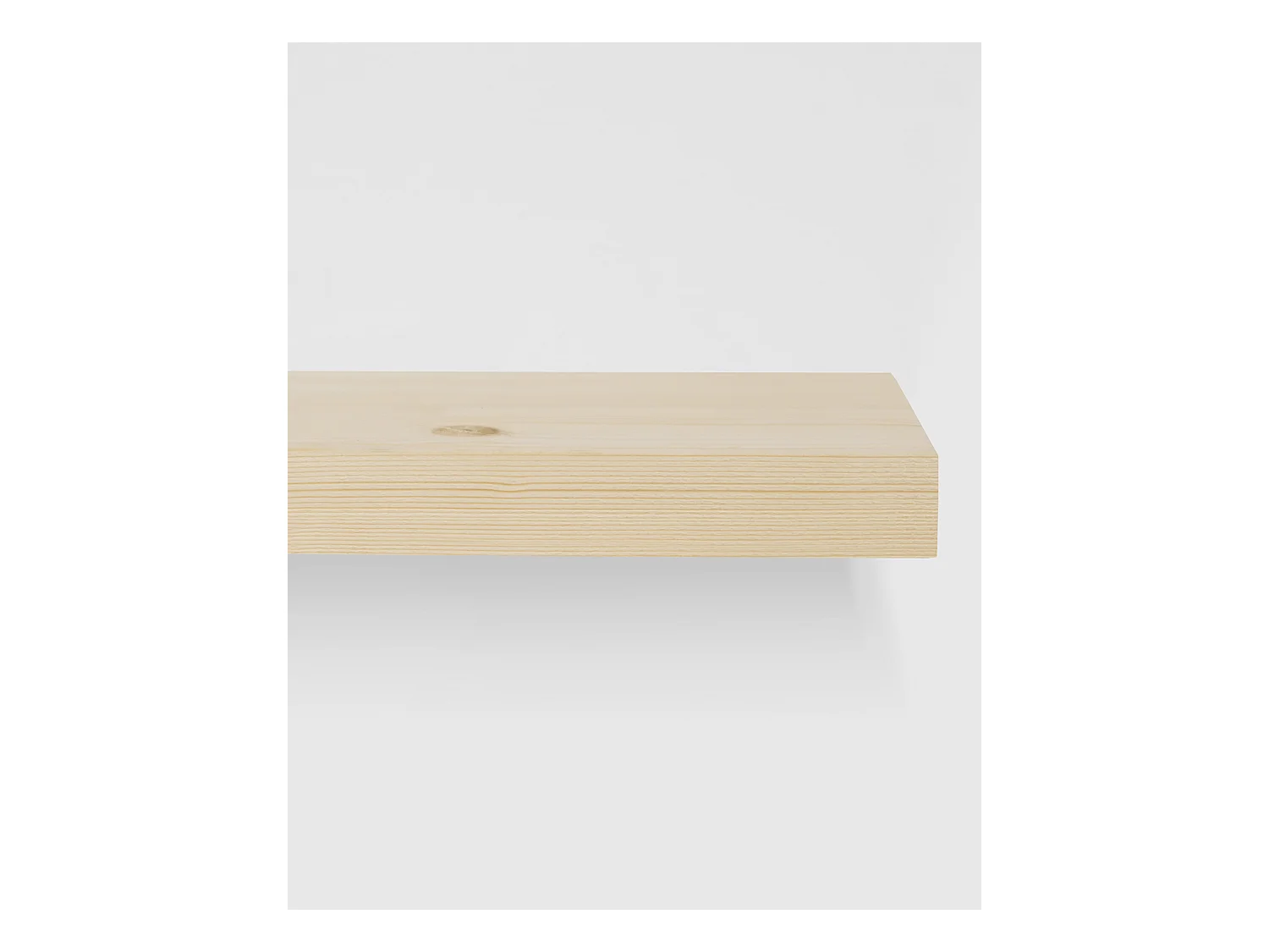 Estantería de madera maciza flotante acabado natural 180x3,2x20cm - MELVA - DECOWOOD