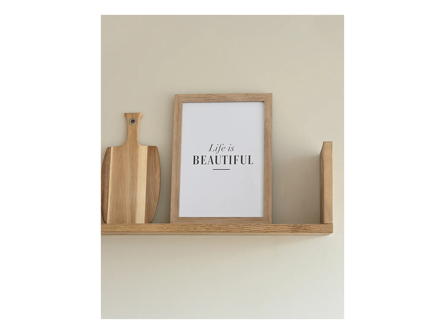 Mensole flottanti in rovere massello finitura scura 60x20cm - KALA - DECOWOOD