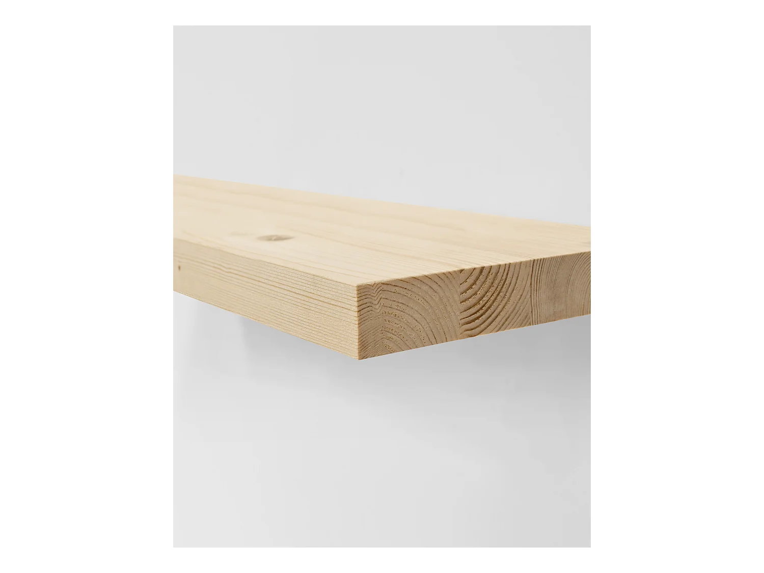 Pack 3 estanterías de madera maciza flotante natural 80x3,2x20cm - MELVA - DECOWOOD