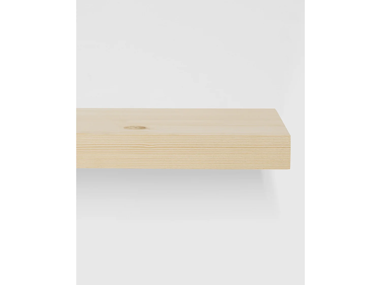 Set 3 scaffale da parete in legno massello tono naturale 140x3,2x20cm - MELVA - DECOWOOD