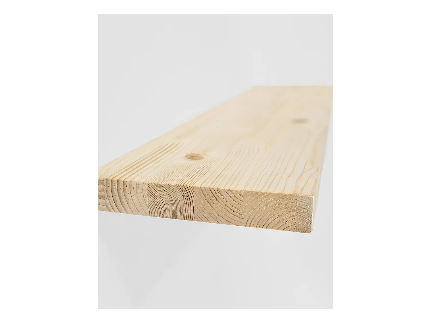 Estantería de madera maciza flotante acabado natural 160x3,2x20cm - MELVA - DECOWOOD