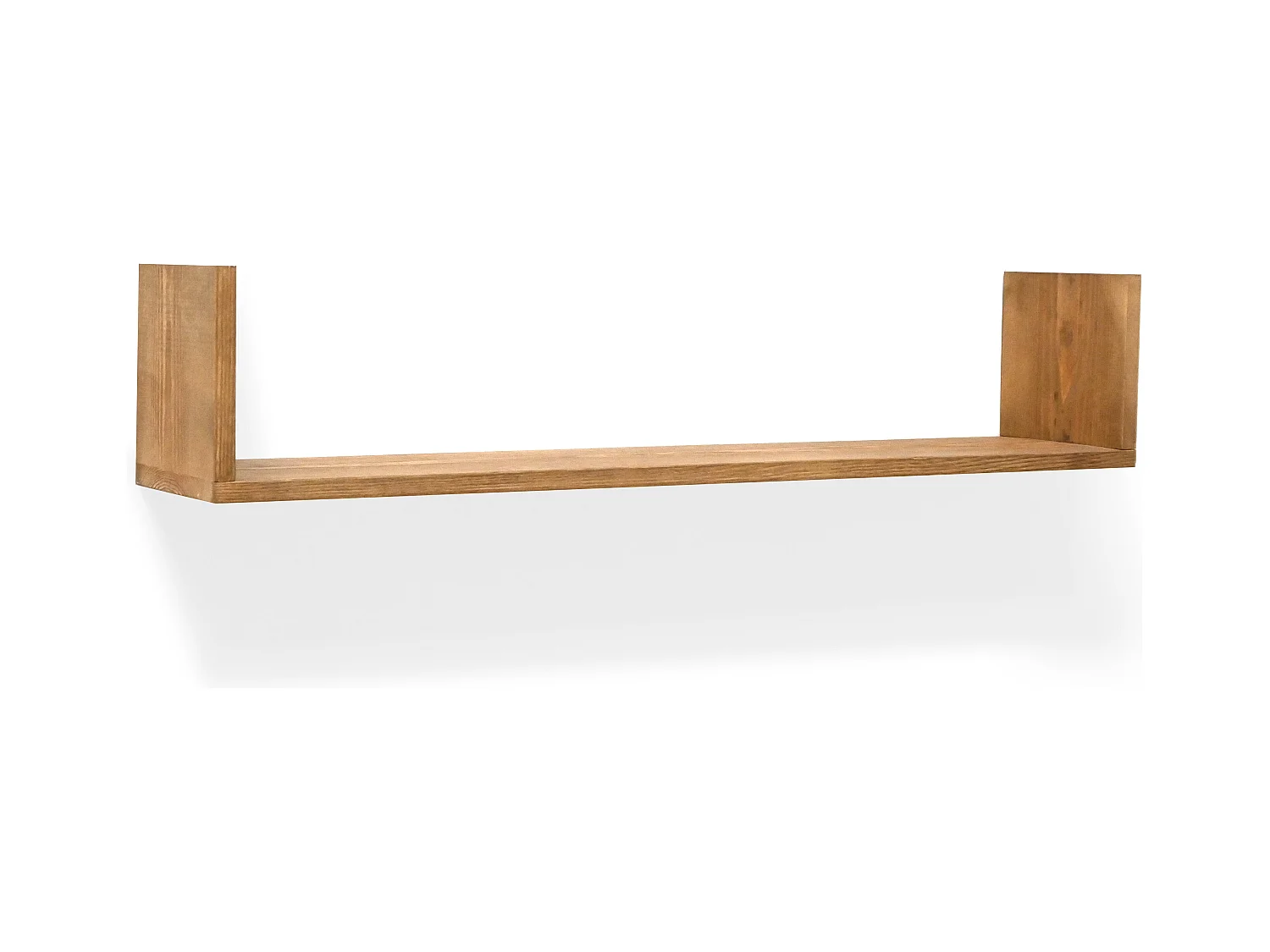 Mensole flottanti in rovere massello finitura scura 100x20cm - KALA - DECOWOOD