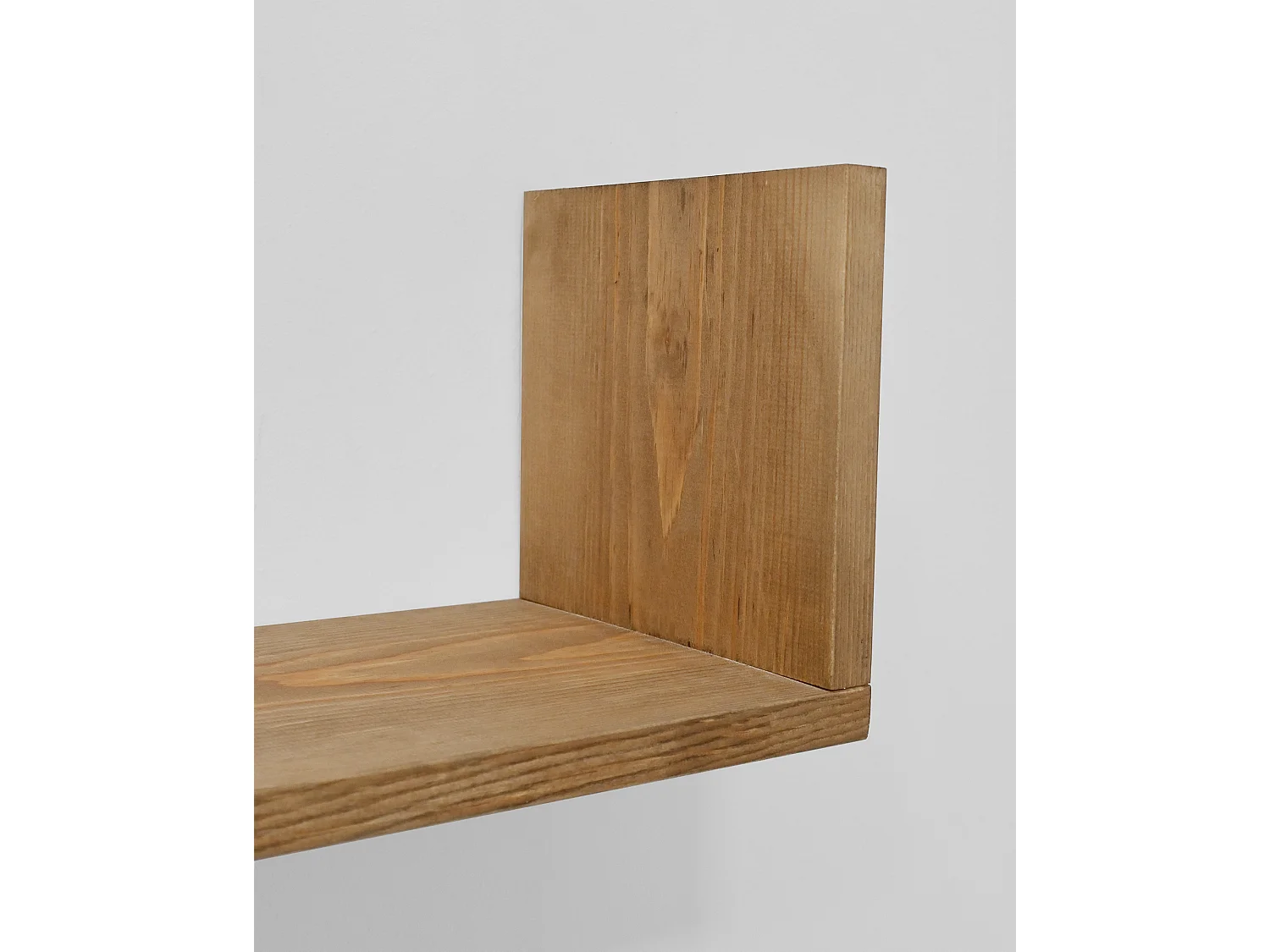 Mensole flottanti in rovere massello finitura scura 100x20cm - KALA - DECOWOOD