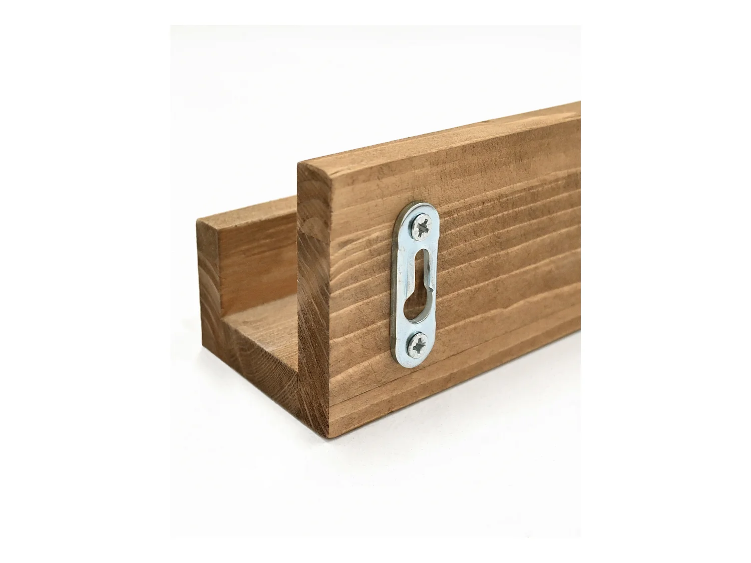 Mensola flottante in legno massello in tono marrone 50x7cm - DUC - DECOWOOD