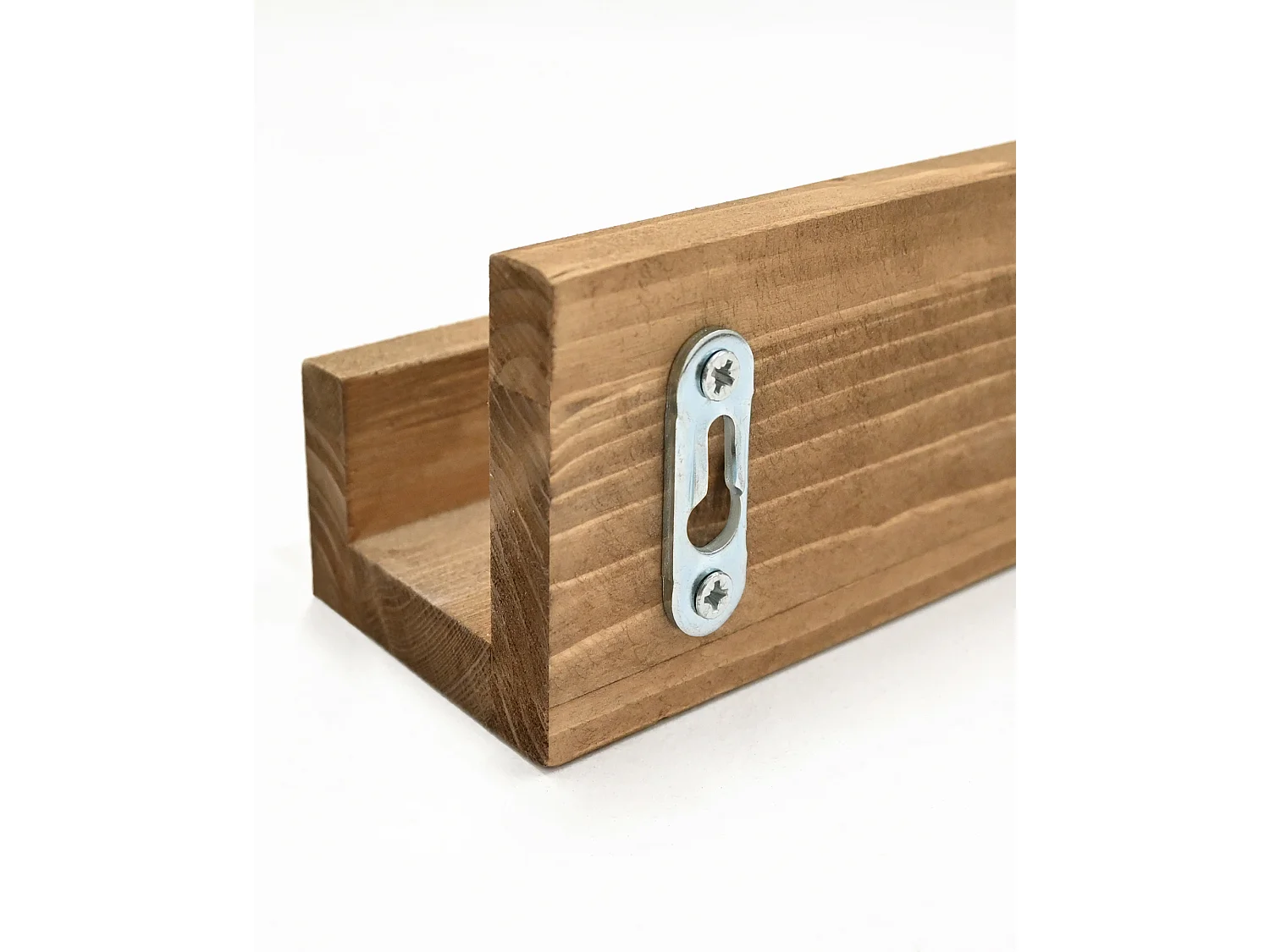 Mensola flottante in legno massello in tono marrone 50x7cm - DUC - DECOWOOD