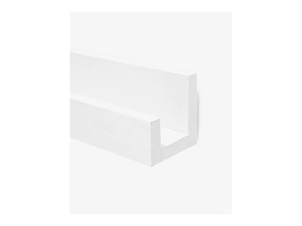 Mensola flottante in legno massello in tono bianco 100x7cm - DUC - DECOWOOD