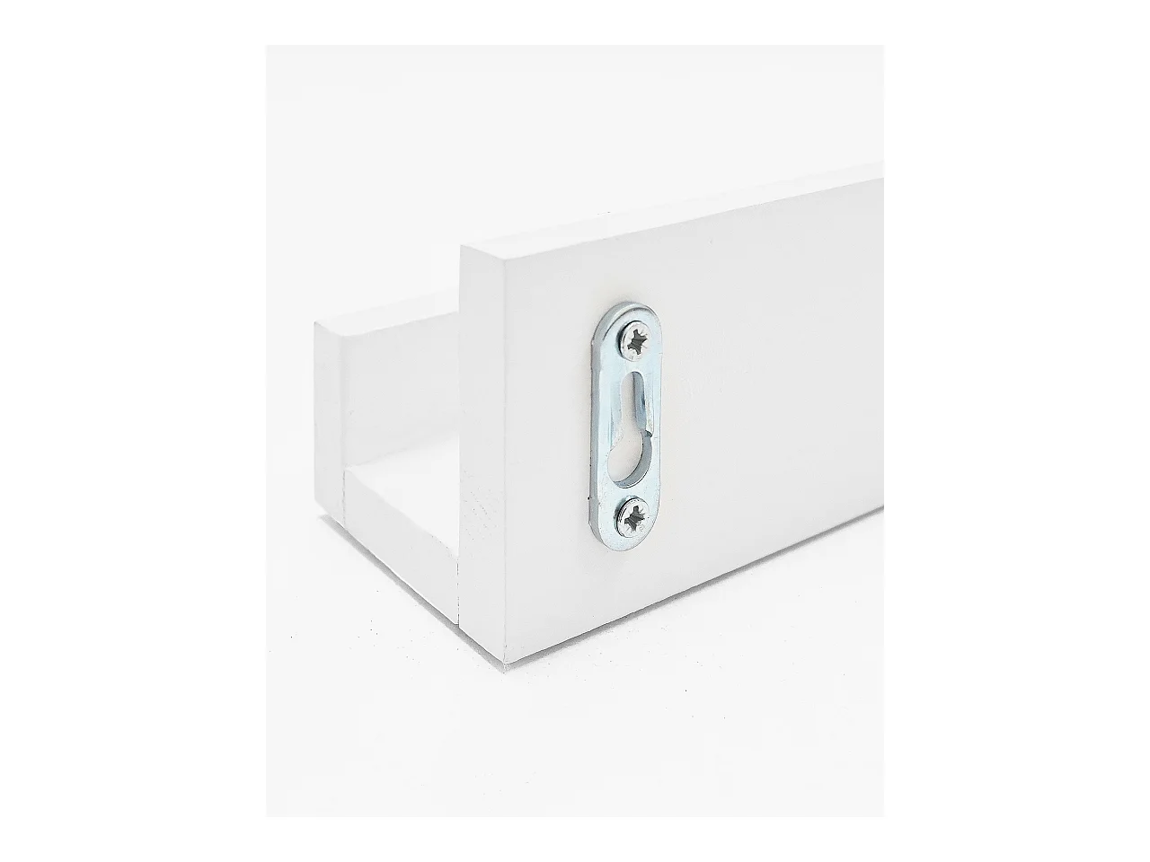 Mensola flottante in legno massello in tono bianco 100x7cm - DUC - DECOWOOD