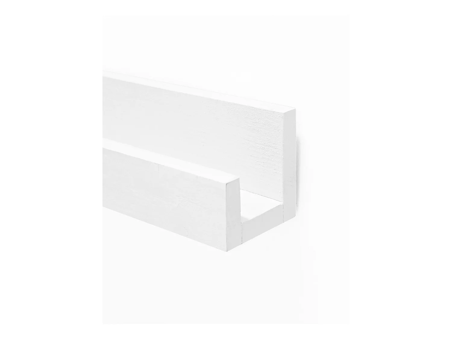 Mensola flottante in legno massello in tono bianco 100x7cm - DUC - DECOWOOD