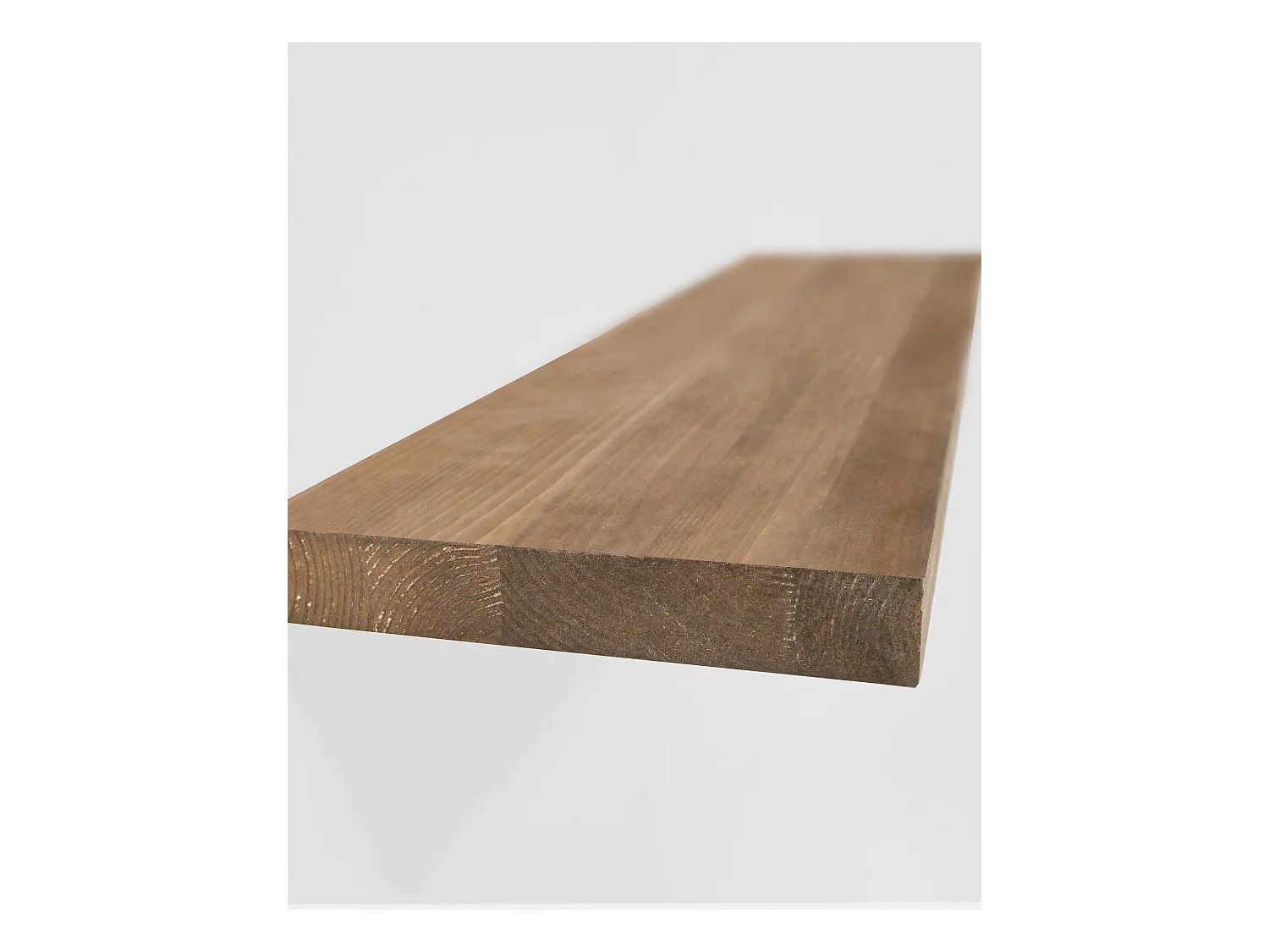 Estantería de madera maciza flotante acabado roble oscuro 100x3,2x20cm - MELVA - DECOWOOD