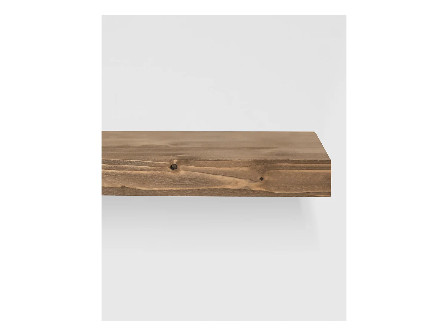 Pack 3 estanterías de madera maciza flotante roble oscuro 100x3,2x20cm - MELVA - DECOWOOD