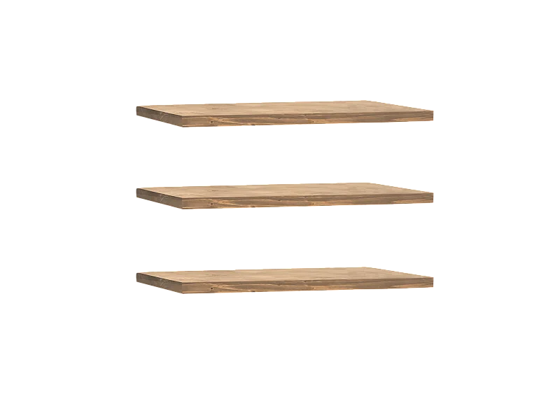 Set di 3 scaffale da parete in legno in tono marrone 100x3,2x20cm - MELVA - DECOWOOD