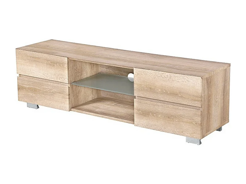 TV-meubel 150cm collectie CADIZ. Kleur licht eiken - 4 laden.