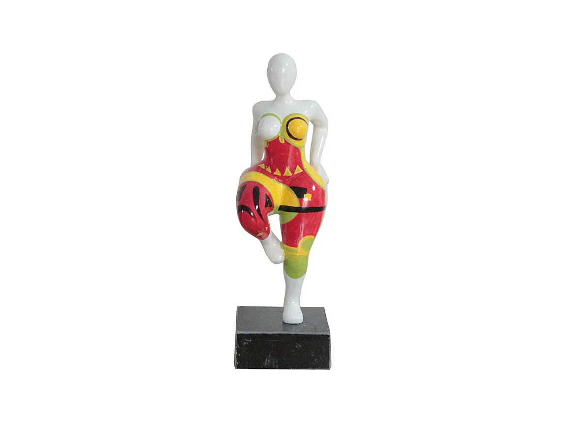 Statue femme debout jambe levée formes abstraites H33 cm - LADY MAYAS