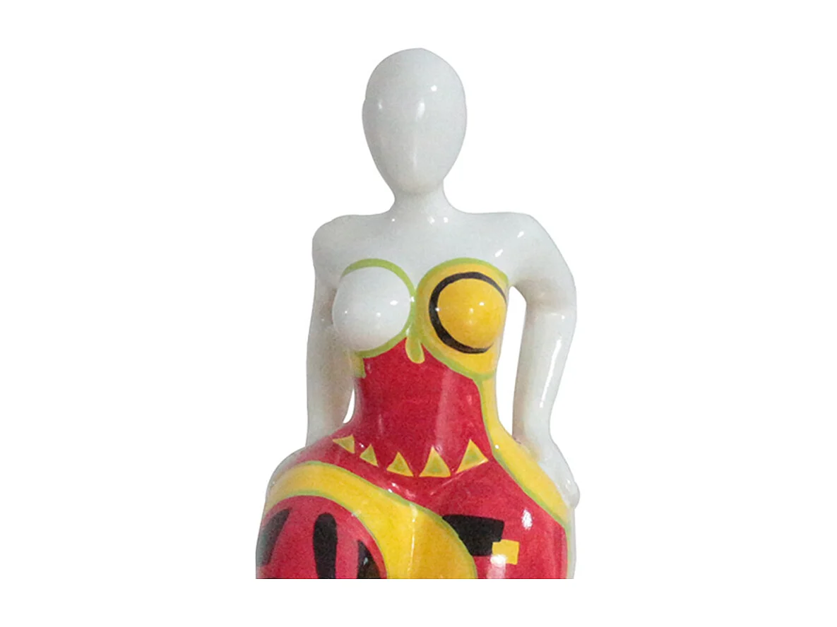 Statue femme debout jambe levée formes abstraites H33 cm - LADY MAYAS