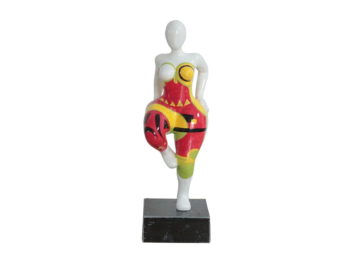 Statue femme debout jambe levée formes abstraites H33 cm - LADY MAYAS