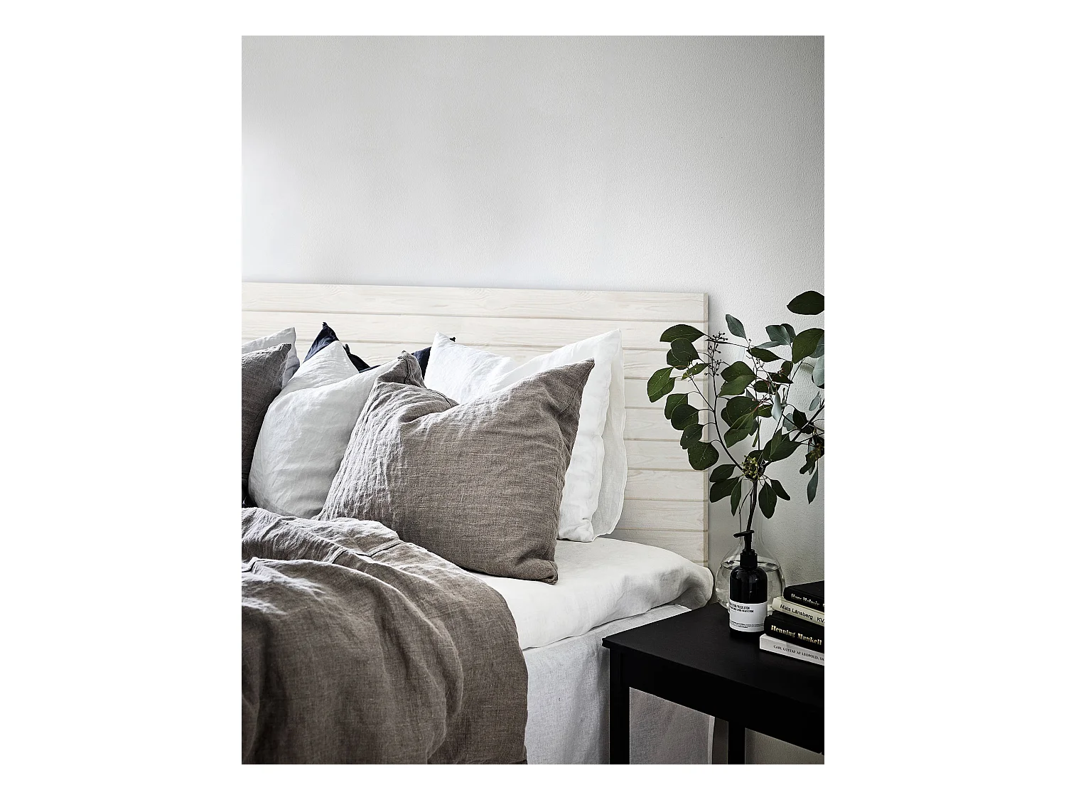 Testata del letto in legno in tono bianco 160x80cm - ELLEN CANNAGE - DECOWOOD