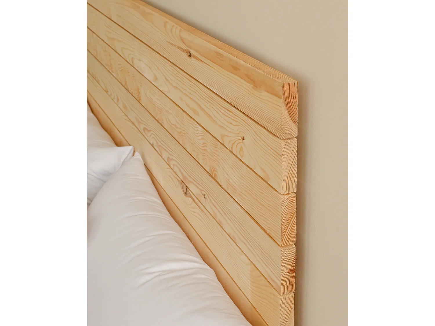 Tête de lit en bois de pin naturelle 100x60cm - CAIRO - DECOWOOD