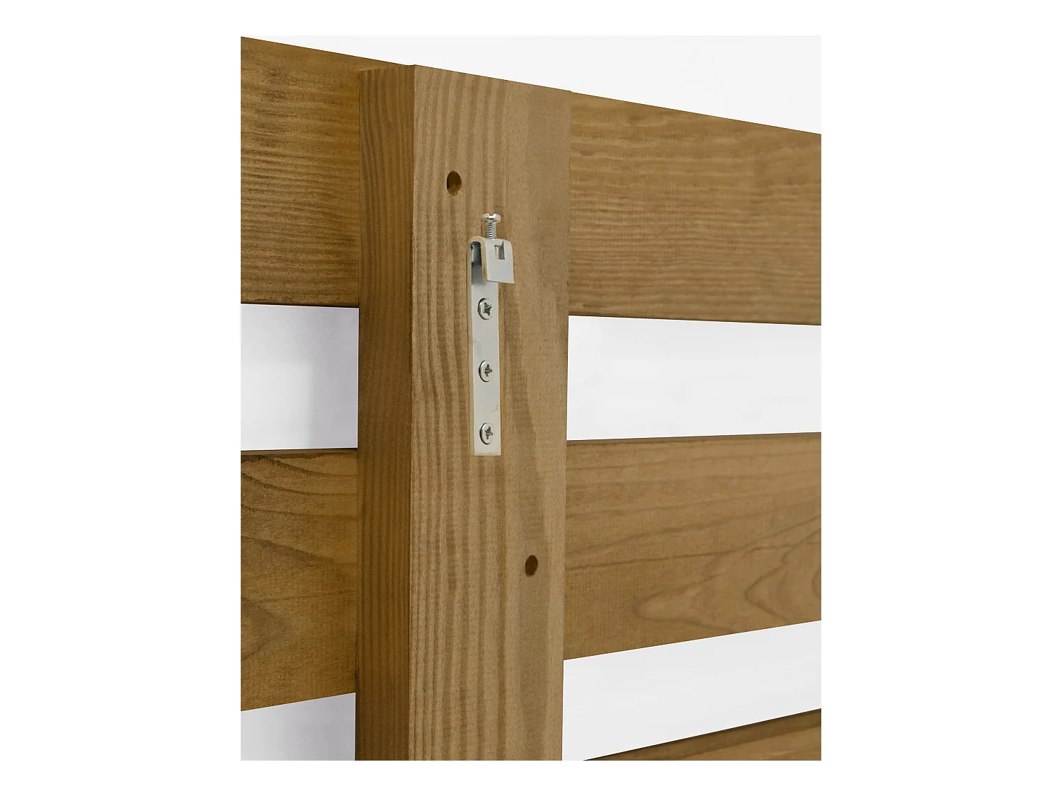 Cabecero de cama de madera maciza en tono roble oscuro de 180x73cm - BRUMA - DECOWOOD