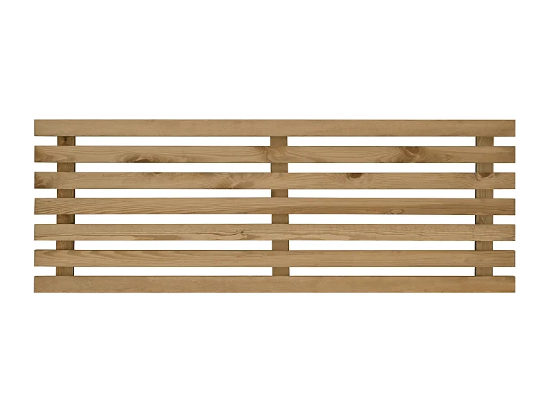 Testata del letto in legno in tono marrone 180x73cm - BRUMA - DECOWOOD