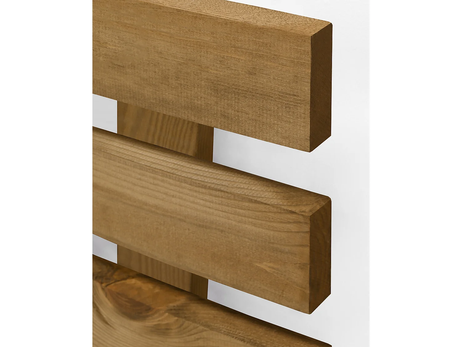 Tête de lit en bois de pin couleur vieilli 160x73cm - BRUMA - DECOWOOD