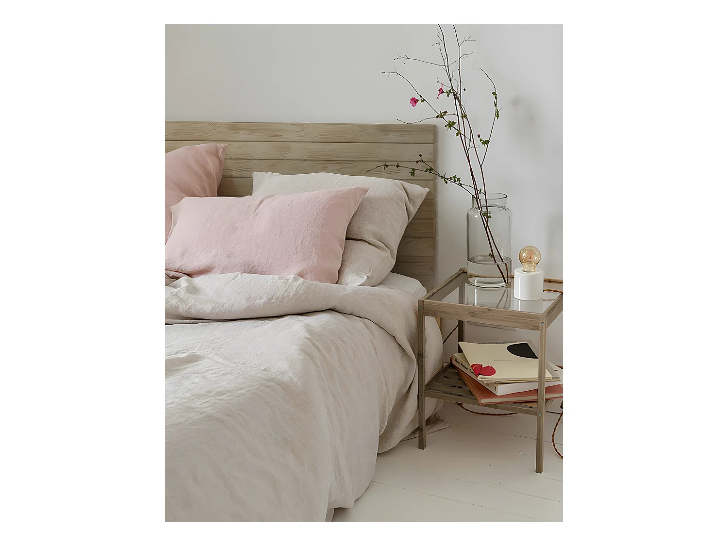 Testata del letto in legno in tono marrone 200x80cm - ELLEN CANNAGE - DECOWOOD