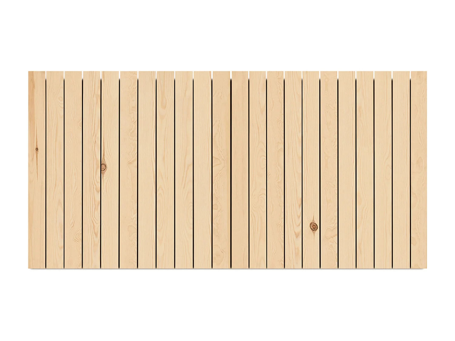 Tête de lit en bois de pin naturelle 200x75cm - CAIRO - DECOWOOD