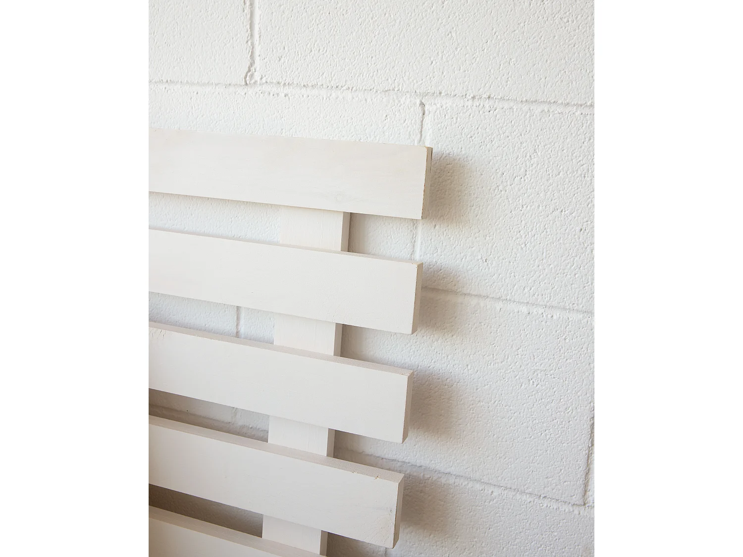 Testata del letto in legno in tono bianco 200x73cm - BRUMA - DECOWOOD