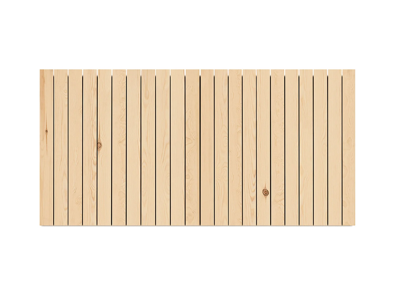 Cabecero de cama de madera maciza en tono natural de 160x80cm - ELLEN CANNAGE - DECOWOOD