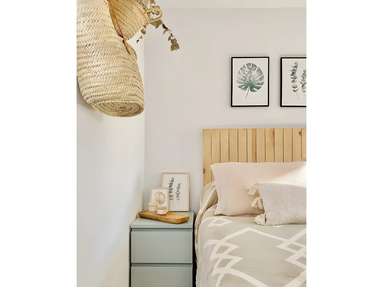 Tête de lit en bois de pin naturelle 160x75cm - CAIRO - DECOWOOD