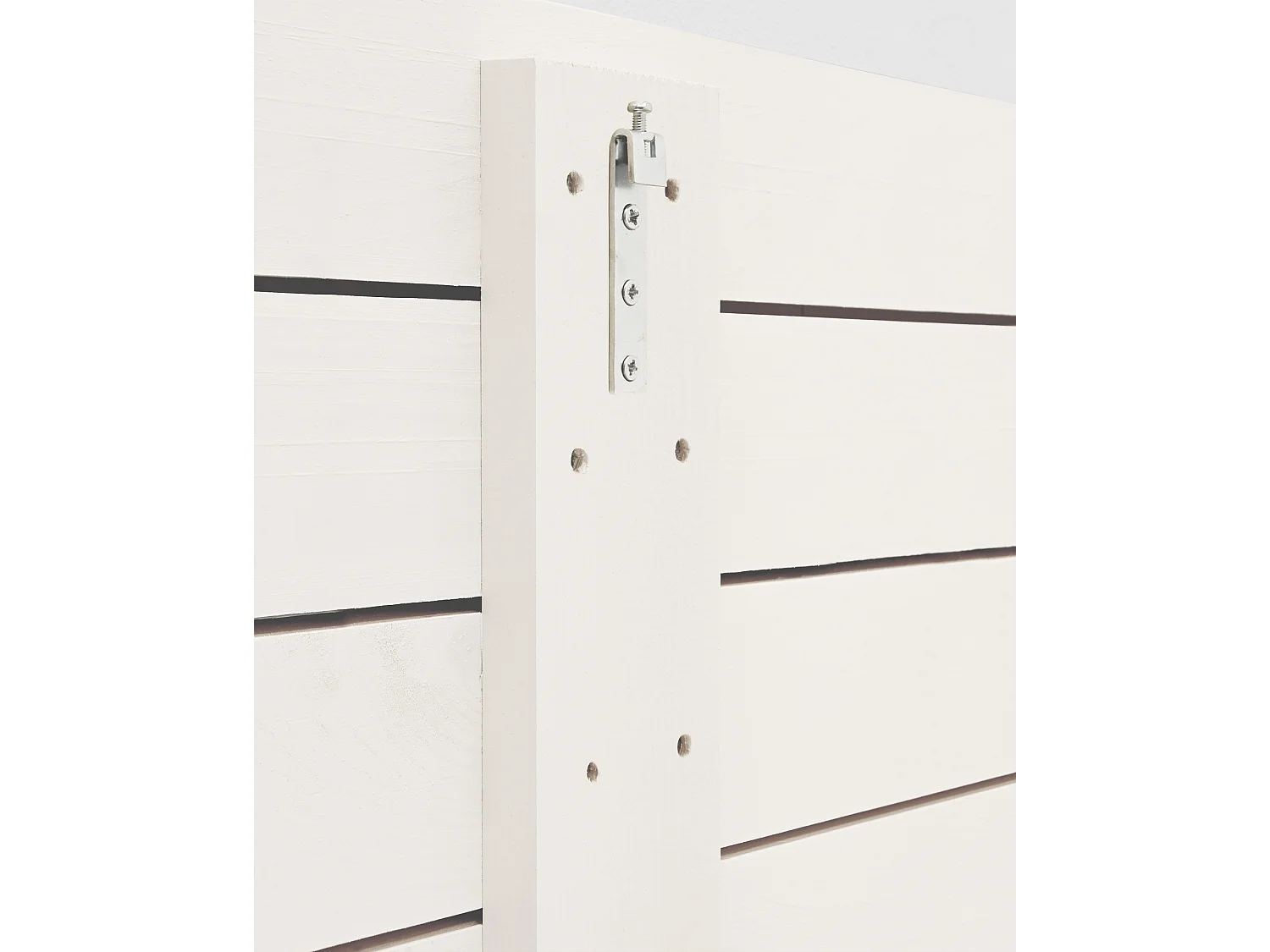 Tête de lit en bois de pin blanche 200x80cm - CAIRO - DECOWOOD