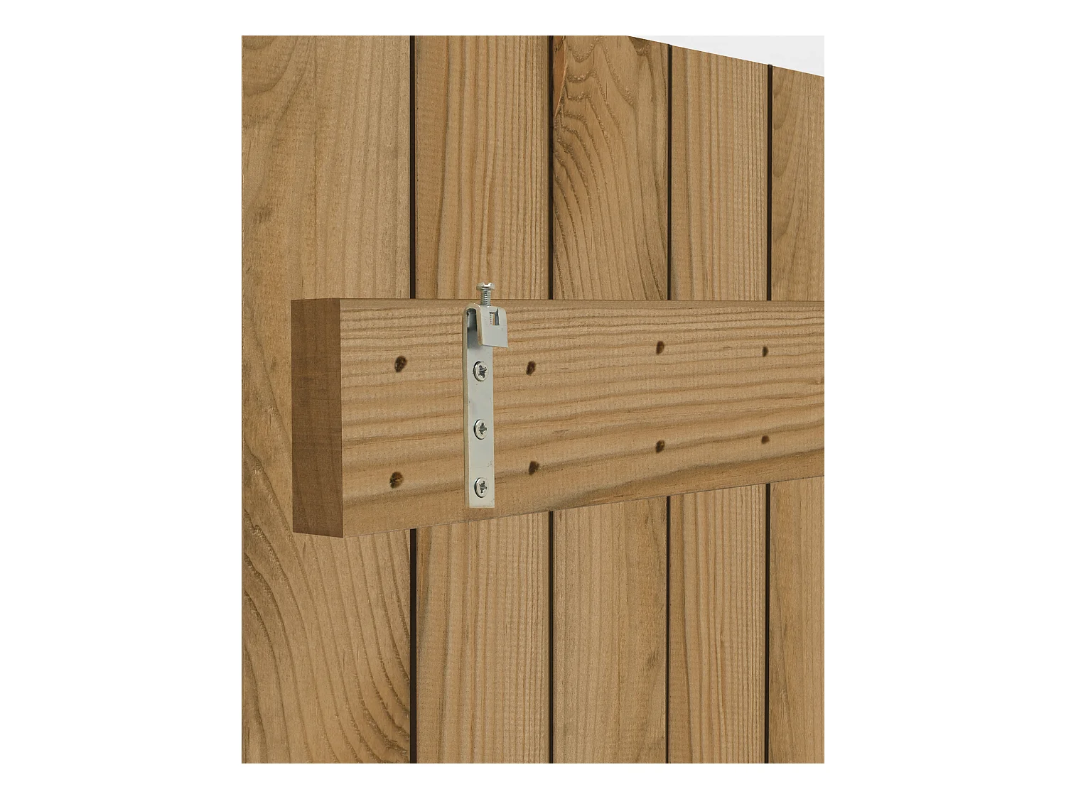 Cabecero de cama de madera maciza en tono roble oscuro de 200x80cm - ELLEN CANNAGE - DECOWOOD