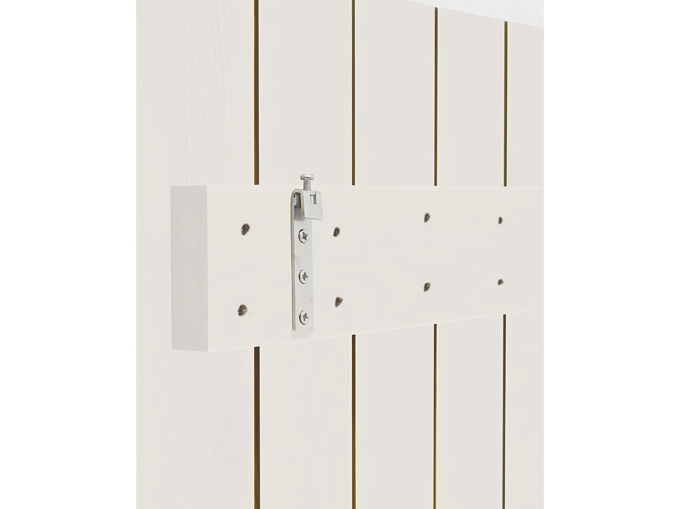 Tête de lit en bois de pin blanche 160x75cm - CAIRO - DECOWOOD