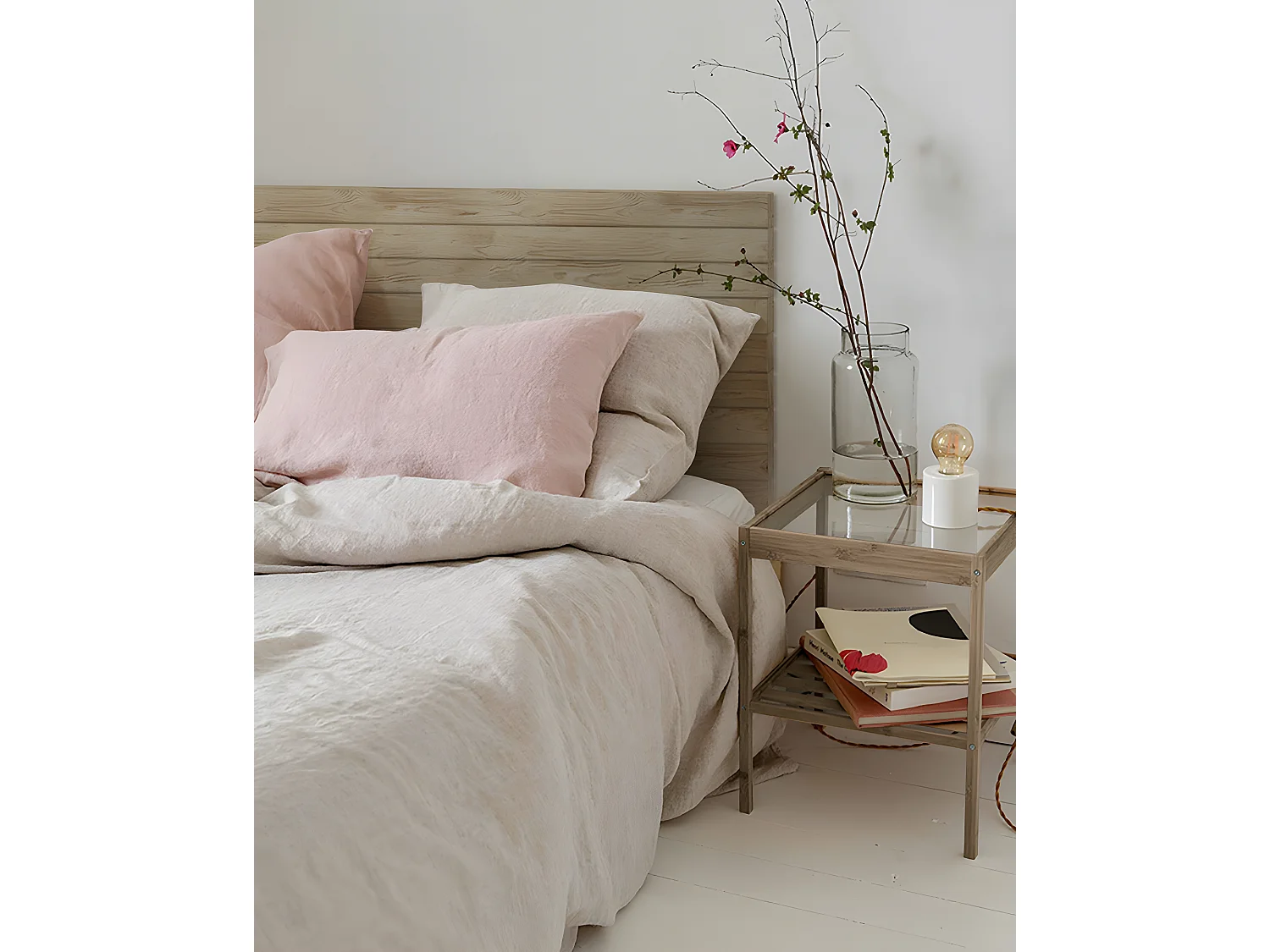 Tête de lit en bois de pin vieilli 100x60cm - CAIRO - DECOWOOD