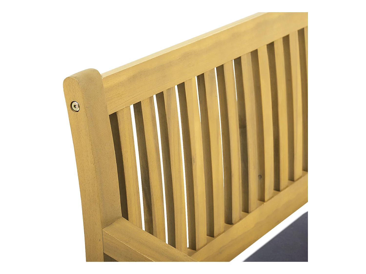 Panca in acacia SIMILAN - cuscini grigi