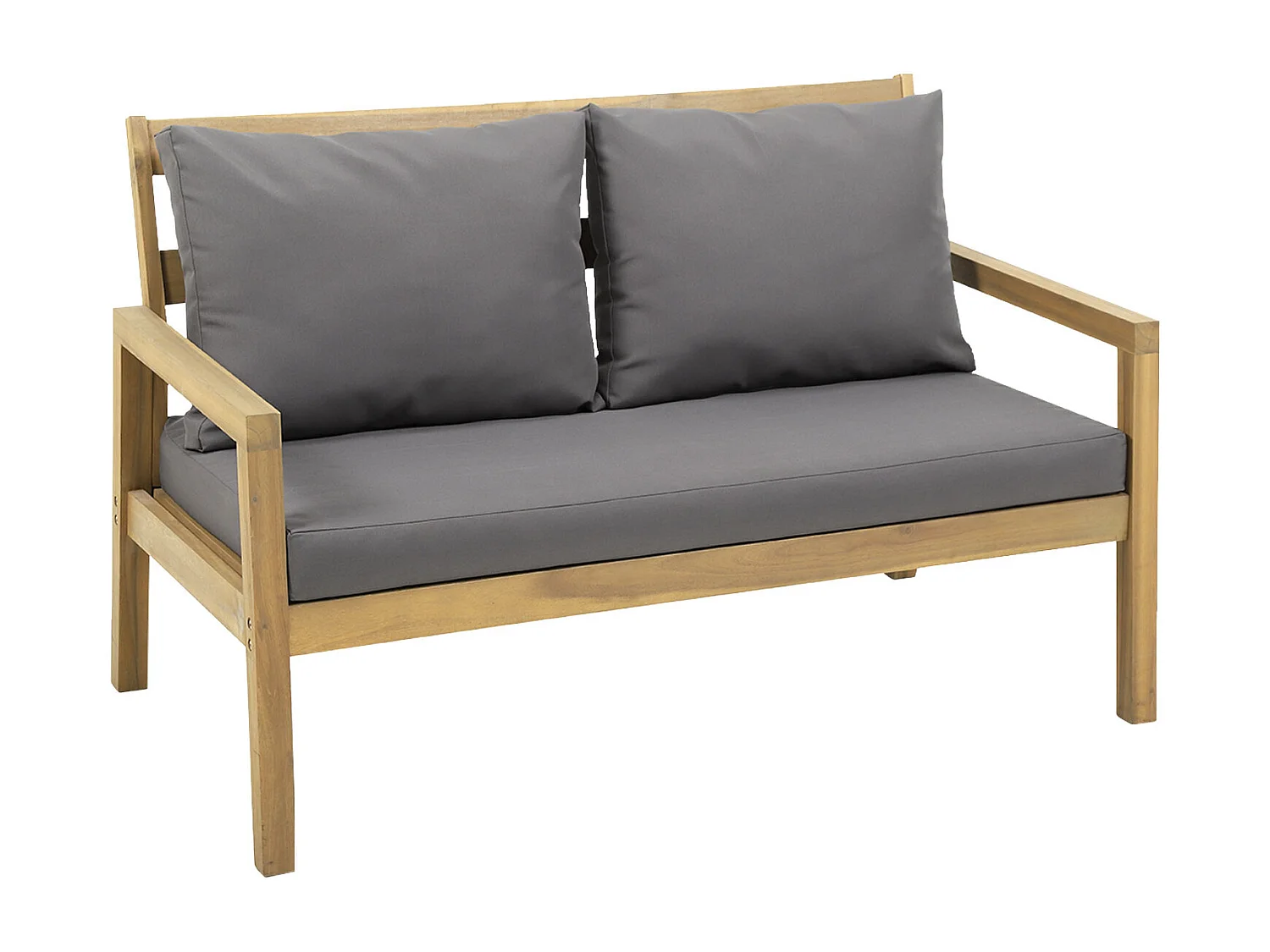 Acacia ARUBA tuinset 4 zits - grijze kussens