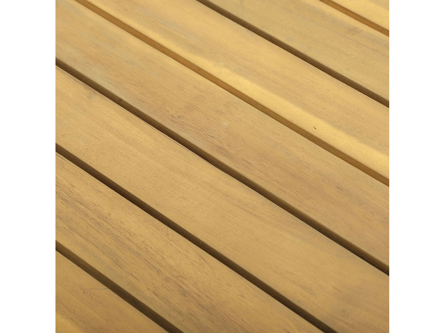 Salon de jardin ARUBA en acacia 4 places - coussins crème - HAPPY GARDEN