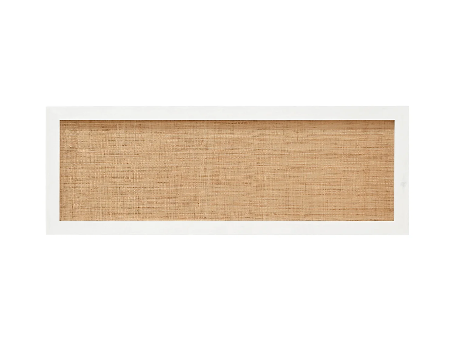 Tête de lit en bois de pin et raphia blanc 140x60cm - ELLEN RAFIA - DECOWOOD