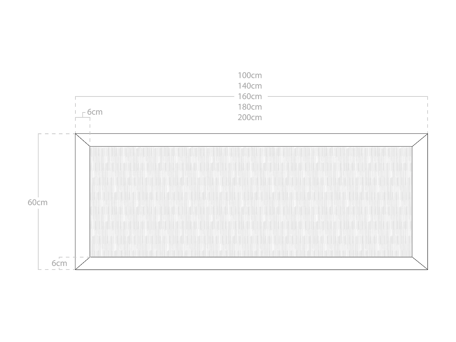 Testiera del letto in legno massello e rafia in tono bianco 180x60cm - ELLEN RAFIA - DECOWOOD