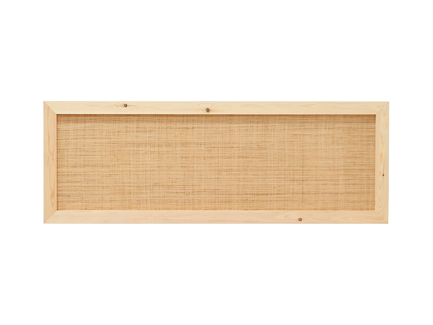 Tête de lit en bois de pin et raphia naturel 160x60cm - ELLEN RAFIA - DECOWOOD