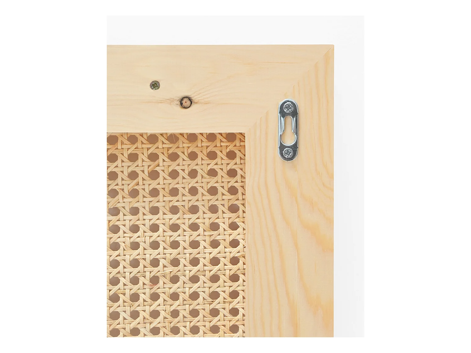 Cabecero de cama de madera maciza y cannage en tono natural de 100x60cm - ELLEN CANNAGE - DECOWOOD