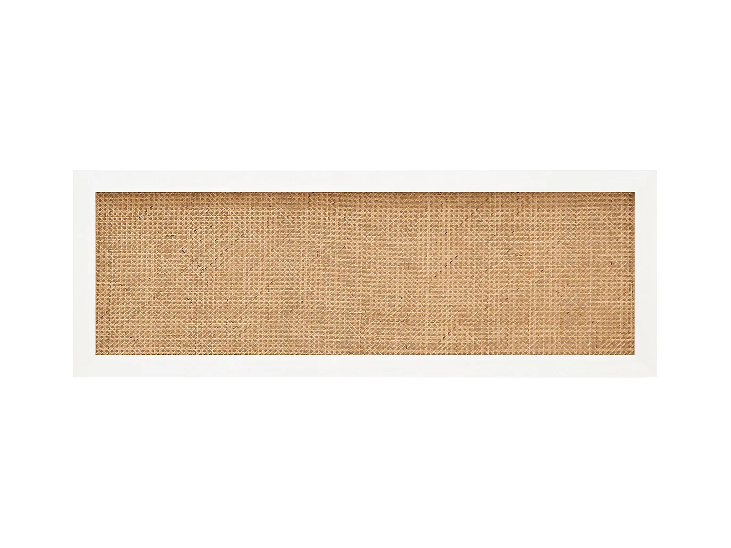 Tête de lit en bois de pin et cannage couleur blanche 160x60cm - ELLEN CANNAGE - DECOWOOD