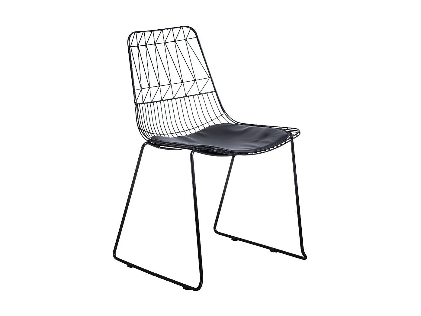 Chaise design en métal noir (lot de 2)