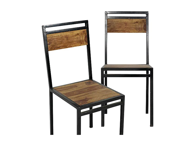 Chaise en bois d'acacia Havana (lot de 2)