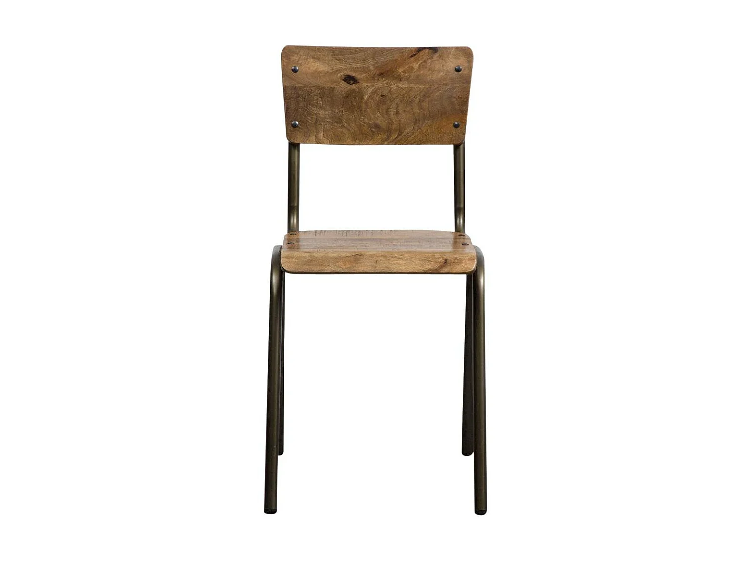 Lote de 2 sillas industriales de madera de mango Marcus