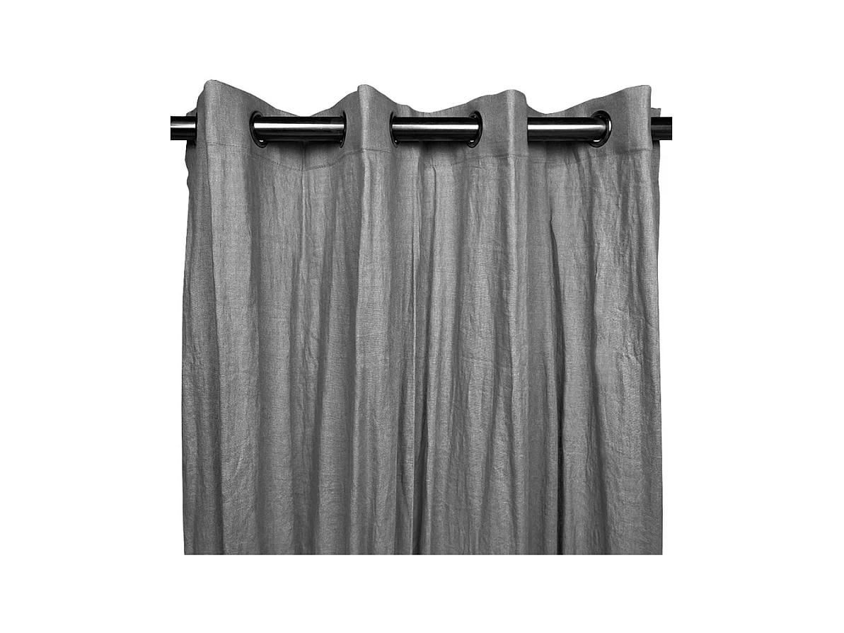 Rideau en lin gris 140 x 360 cm - OSIRIS 4176
