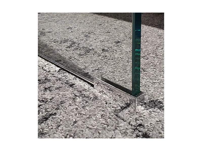 2 tables d'appoint gigognes L. 50 cm en verre trempé - ICE