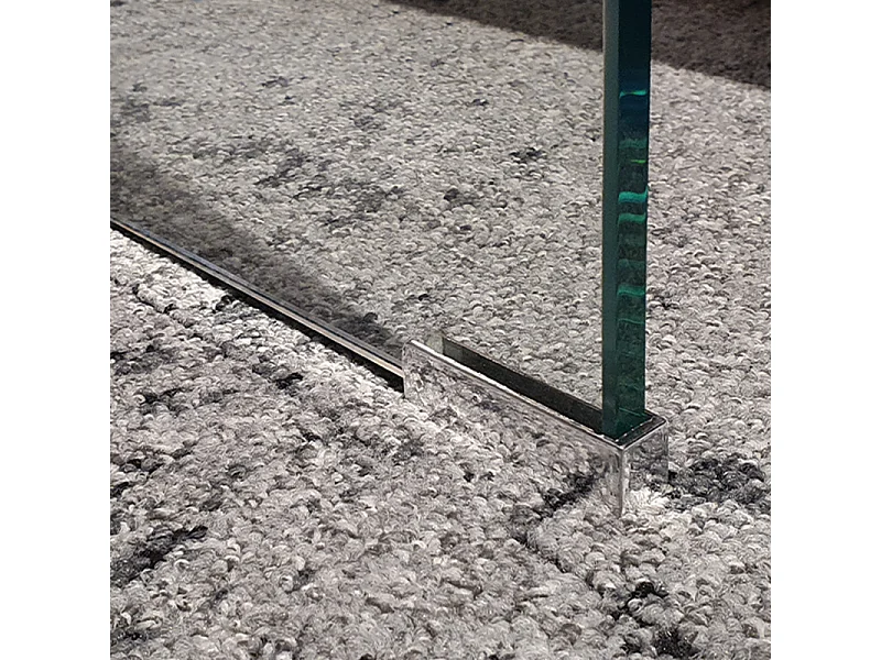 2 tables d'appoint gigognes L. 50 cm en verre trempé - ICE