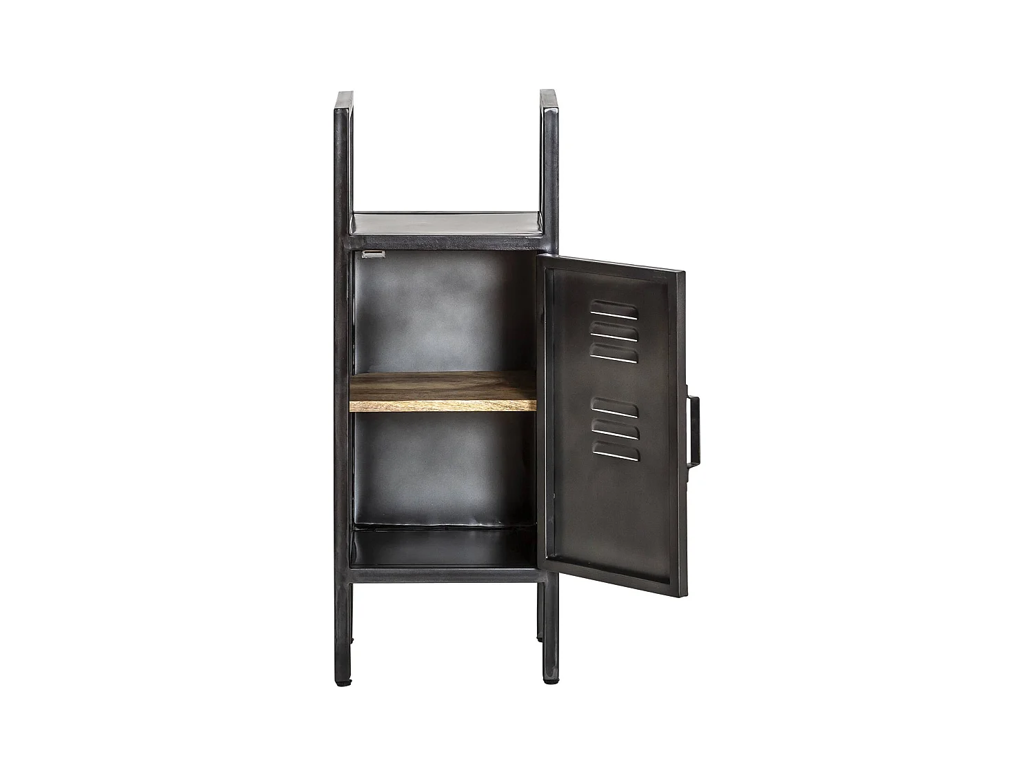 Petite colonne en métal noir Abel