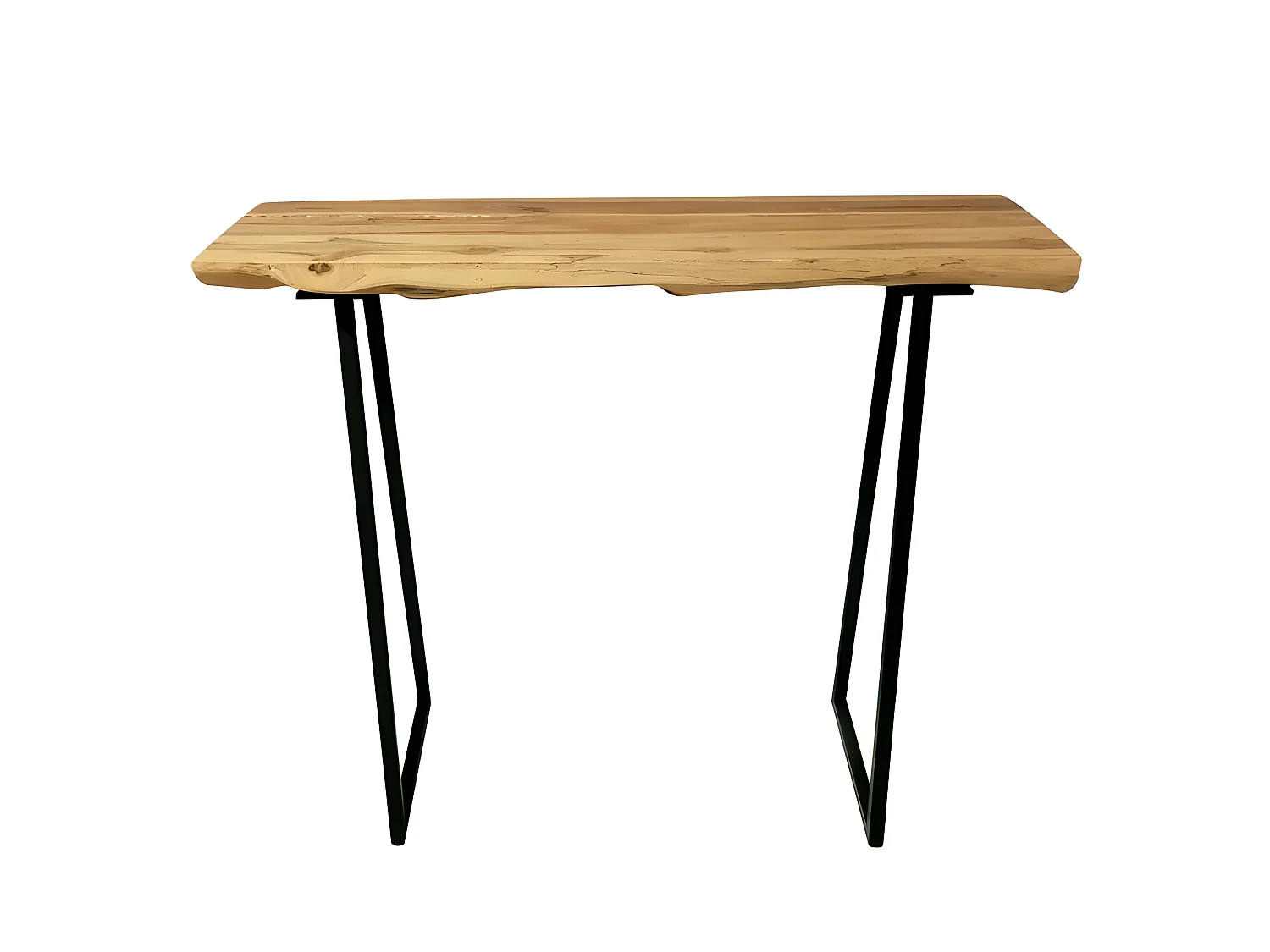 Table/Console avec plateau en bois de teck et piètement métal – THAÏS