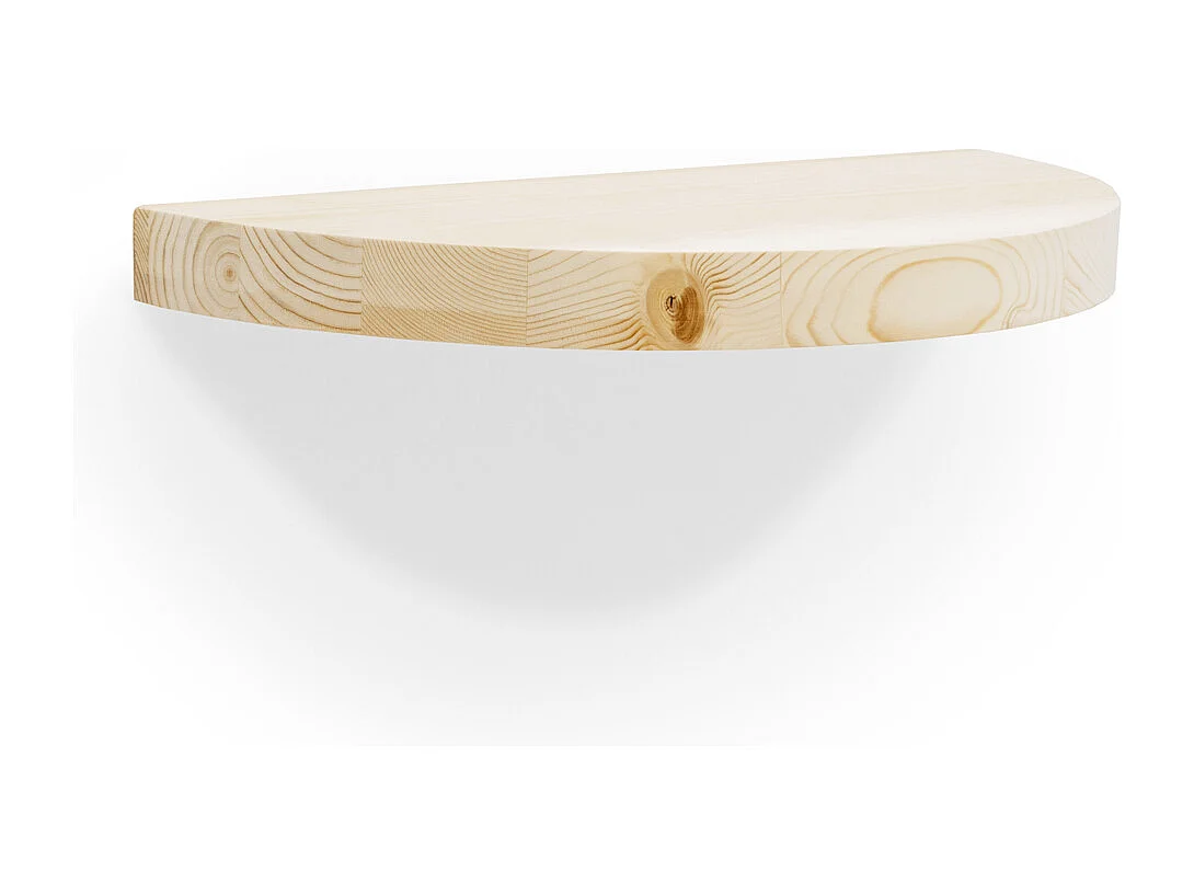 Mesita de noche de pared de madera de abeto Decowood en color natural de 40x3,2cm - TOKYO - DECOWOOD